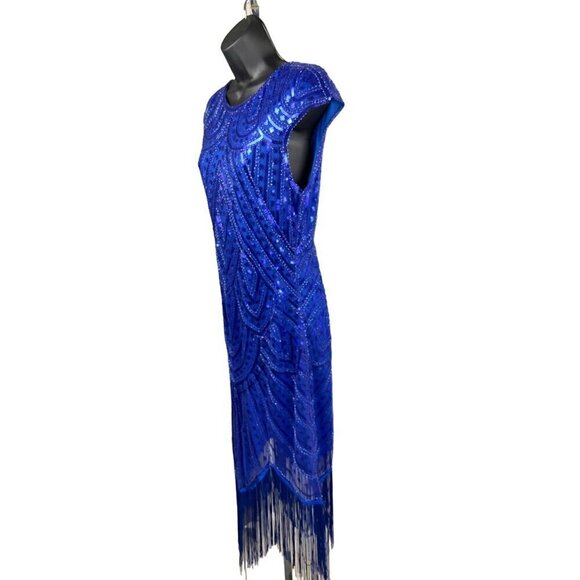 Fundaisy sequined long cocktail dress large - Picture 10 of 15